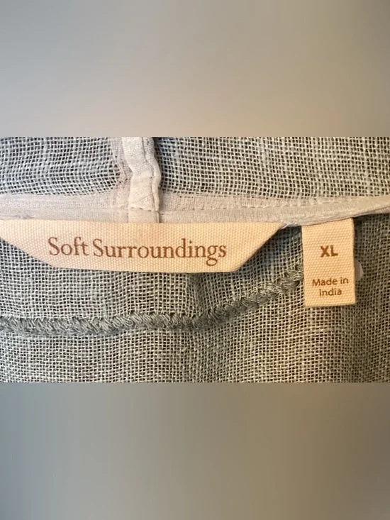 Soft Surroundings Linen Duster, sz XL - Picture 4 of 5